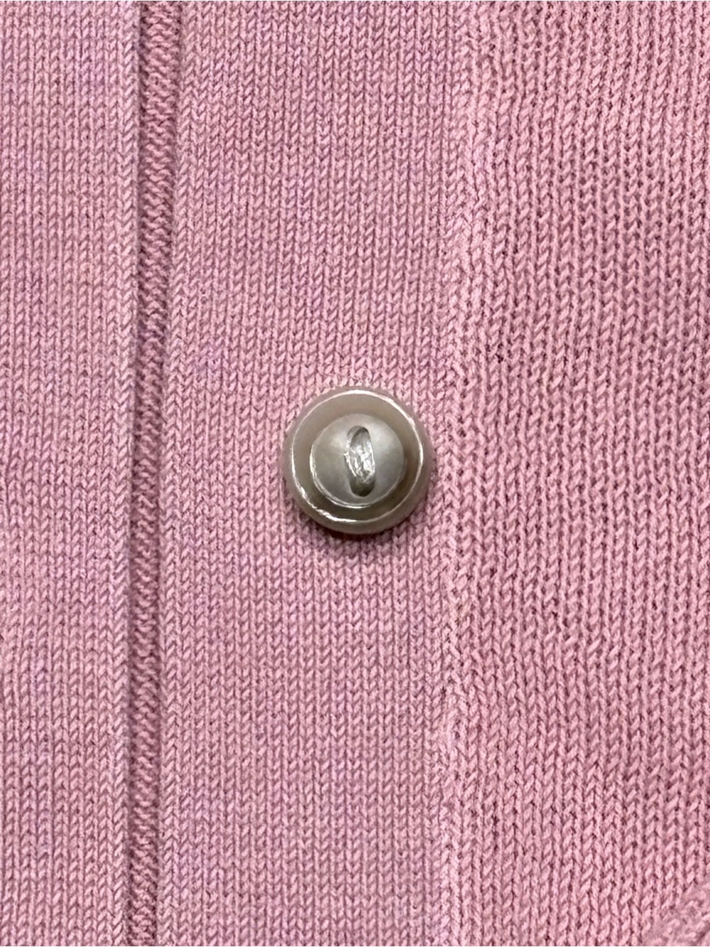 LOFT Light Pink Crewneck Button-Front Cardigan - Picture 3 of 11